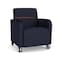Lesro Siena Lounge Reception Guest Chair W/ Swivel Tablet, 27 in W 29.5 in L 32.5 in H SN1101 - alternate 1